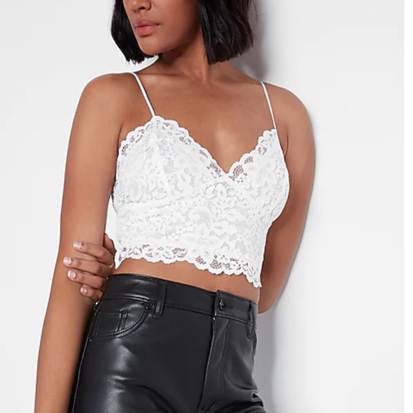 Express | Tops | Express Nwt Allover Lace Cropped Cami Top Size Xl |  Poshmark